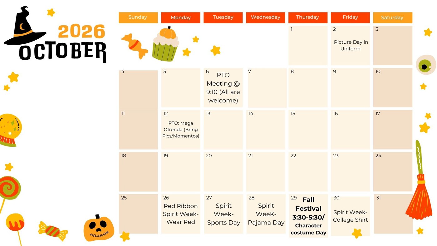 October 2026 calendar